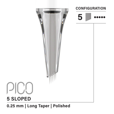 vertix pico sloped 5 0.25 mm pmu tattoo cartridge needles