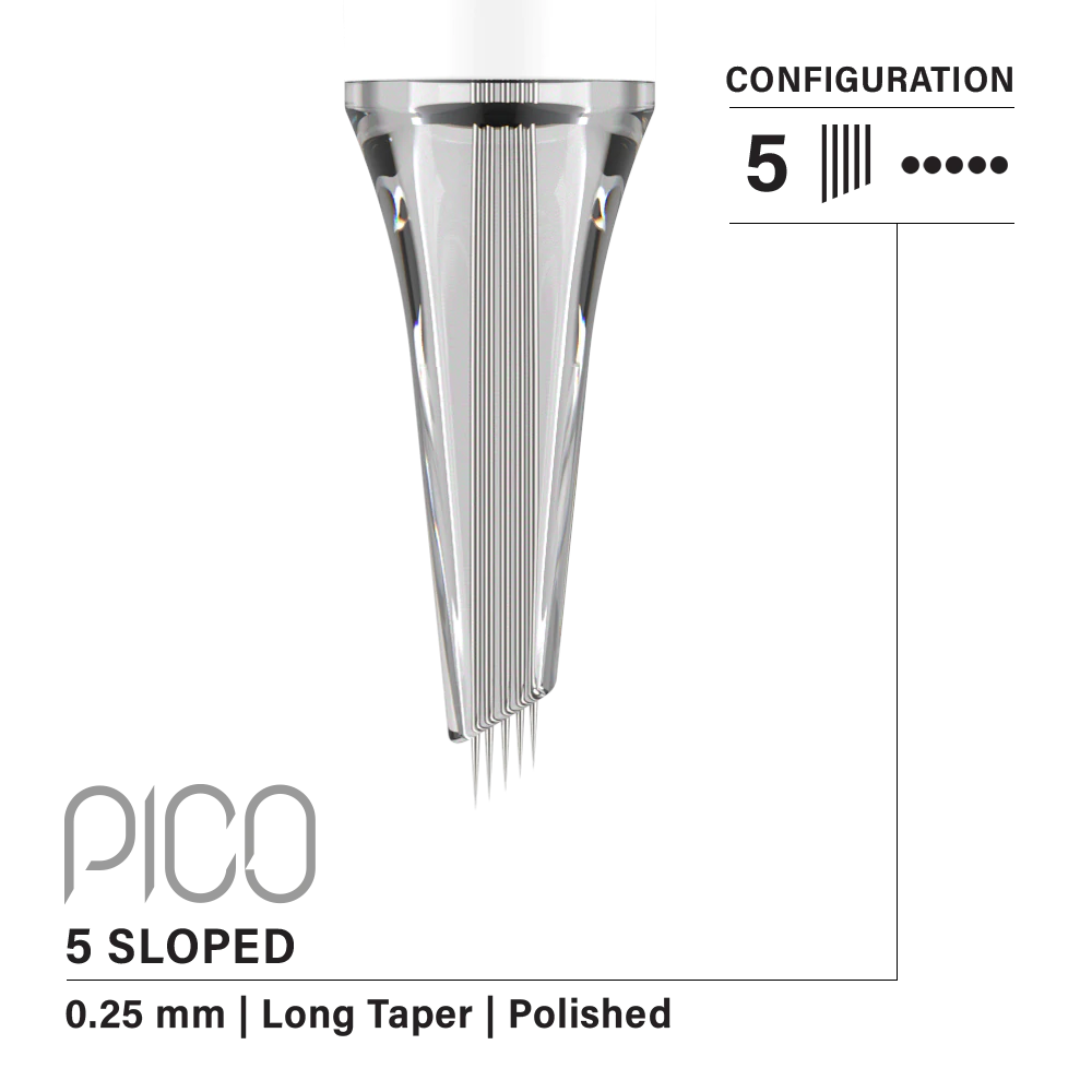 vertix pico sloped 5 0.25 mm pmu tattoo cartridge needles